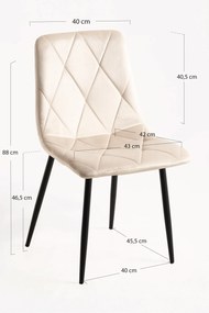 Set 4 Fluwelen Lyke Stoelen