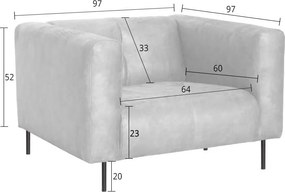 Fauteuil - Almada - leer Bull bruin 15