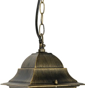 Vintage buiten hanglamp antiek goud - Antigua Klassiek / Antiek E27 IP44 Buitenverlichting vierkant