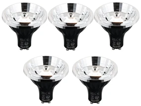 Set van 5 Smart GU10 dimbare LED lamp AR70 6W 500 lm 2200 - 6500K