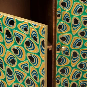 Kleurrijk Dressoir Mangohout - 95x40x80cm.