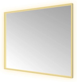 Hotbath &More Square rechthoekige spiegel 100x80cm geborsteld messing PVD
