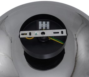 Art Deco plafondlamp zwart met smoke glas 40cm - Busa