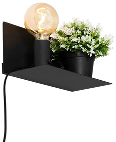 Moderne wandlamp zwart magnetisch verstelbaar - Muro Modern E27 Binnenverlichting Lamp