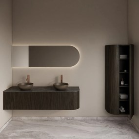 Gliss Design Alluro kolomkast 160cm met ronding links charcoal