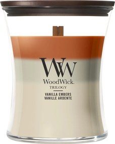 WoodWick geurkaars - Medium Hourglass Trilogy - Vanilla Embers