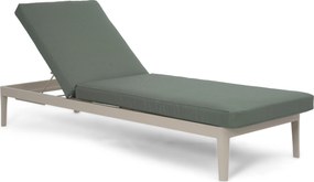 Lifestyle Garden Furniture Mateo Ligbed Met Kussen Loft/moss Green Aluminium Taupe