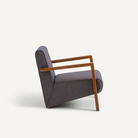 Fauteuil in wol en polyester Sanami