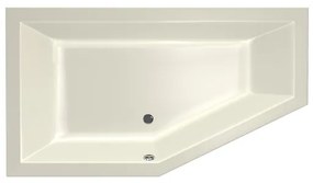 Xenz Society Hoekbad - 160x90x53 - afvoer Midden - Links - acryl - pergamon 6881-02