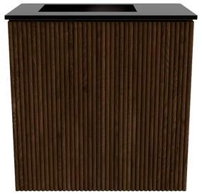 Mondiaz Joya 40cm toiletmeubel walnut met wastafel faye links 1 kraangat urban