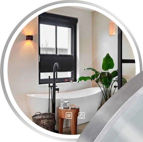 LED Spiegel 50cm MMJ BRUSH SILVER