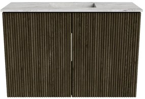 Mondiaz Joya DLux 60cm toiletmeubel shadow met wastafel faye midden 1 kraangat glace