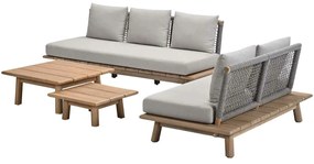Garden Impressions San Namut loungeset 4-delig - grey sand