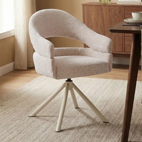 Eetkamerstoel Met Open Rug Beige Beige