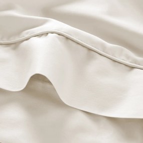 Effen bolstersloop in katoensatijn, Opale