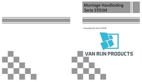 Van Rijn Products ST01 vaste wand - 30x200cm - helder glas met satijnbaan - - dikte 8mm - stabilisatiestang - muurprofiel - Chroom ST0150030GSCHM