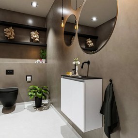 Mondiaz Ture 60cm toiletmeubel talc met wastafel urban rechts geen kraangat