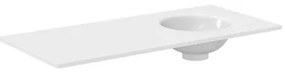 Crosswater Infinity Wastafel inbouw - 100cm - wasbak rechts - polar white IF1000SPW_RH