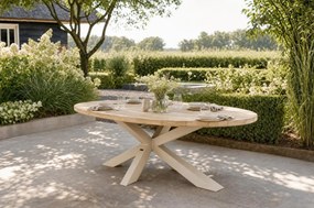 Dining Tuintafel ovaal 240 x 120 cm Taupe Santika Diogo
