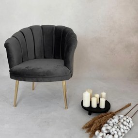Velvet Fauteuil - Grijs