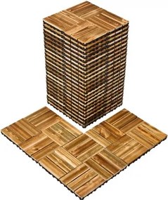 VEVOR Terrastegels, set van 27 stuks, balkontegels 30 x 30 cm, waterbestendige vloer van veenhout, houten tegels voor op de veranda, bij het zwembad, op het balkon en in de achtertuin (houtlook)