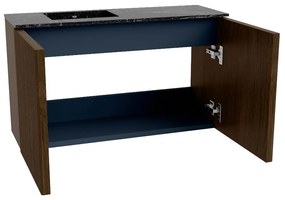 Mondiaz Joya DLux 70cm toiletmeubel walnut met wastafel faye links 1 kraangat lava
