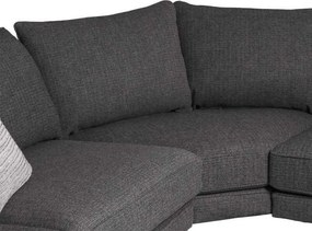 Hoekbank - Samba - links - stof Monet zwart/grijs 95
