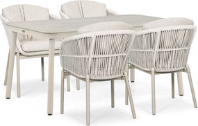 Tuinset 4 personen 160 cm Rope Zand/Beige Lifestyle Garden Furniture Monaco/Tavano