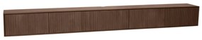 Starfurn Madison Walnut Zwevend Tv-meubel Walnoot Ribbels 280 Cm - 280x35x30cm.