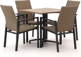 Diningset Manifesto  | 4 personen teakhout | Tuinset stapelbaar | 5-delig | Kees Smit Tuinmeubelen