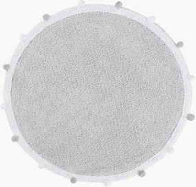 Wasbaar rond katoenen kindervloerkleed Bubbly, handgemaakt