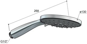 Hotbath ACE 3-standen handdouche 13cm zwart gepolijst PVD