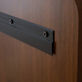 Rechthoekige spiegel, van notenhoutfineer, 42 x 120 cm, IODUS