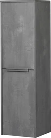 Saqu Salto halfhoge kast met chromen greep 35x32x120 cm Beton Grijs