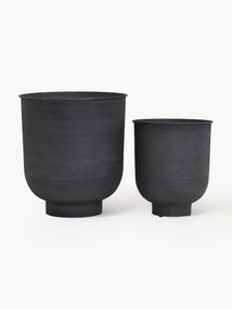 Grote plantenpotten Vig van metaal, 2-delig