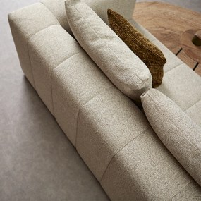 Beige Bank Met Decoratieve Strepen Hoek Links