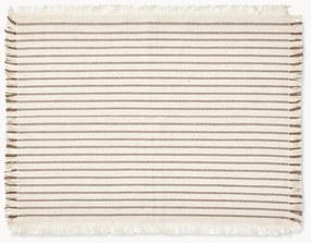 Katoenen placemats Elouise met franjes, 2 stuks