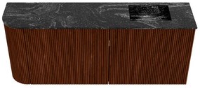 Mondiaz Joya DLux 100cm toiletmeubel ronding links ruby met wastafel faye rechts 1 kraangat lava
