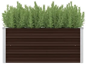 vidaXL Plantenbak verhoogd 100x40x45 cm gegalvaniseerd staal bruin