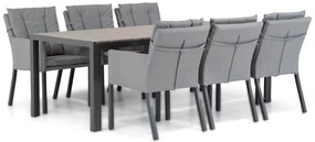 Tuinset 6 personen 217 cm Aluminium/Textileen Grijs Lifestyle Garden Furniture Parma/Young