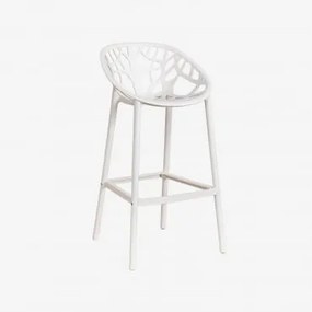 Verpakking Van 4 Ores Polypropyleen Hoge Krukken Gardenia Wit & ↑75 Cm - Sklum
