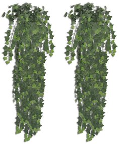 vidaXL Kunstplanten 2 st klimop 90 cm groen
