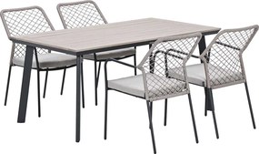 Garden Impressions Ross tuinset sand 5-delig - Penedo tuintafel 160x90 cm