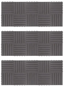 vidaXL Terrastegels 30 st 30x30 cm massief acaciahout greywash
