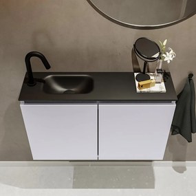 Mondiaz Ture 80cm toiletmeubel cale met wastafel urban links 1 kraangat