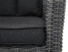 Tuinset 6 personen 240 cm Wicker Zwart Garden Collections Venerdi/Brighton