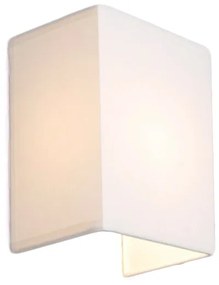 Landelijke wandlamp wit met stoffen kap - Vete Design, Modern E27 Binnenverlichting Lamp