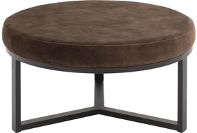Goossens Excellent Salontafel Enza rond, stof bruin, elegant chic, 70 x 36 x 70 cm