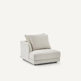 Halve bank links, modulair, van gemêleerd canvas, TIBERIO