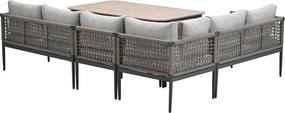 Garden Impressions Burela lounge dining set 5-delig links - taupe